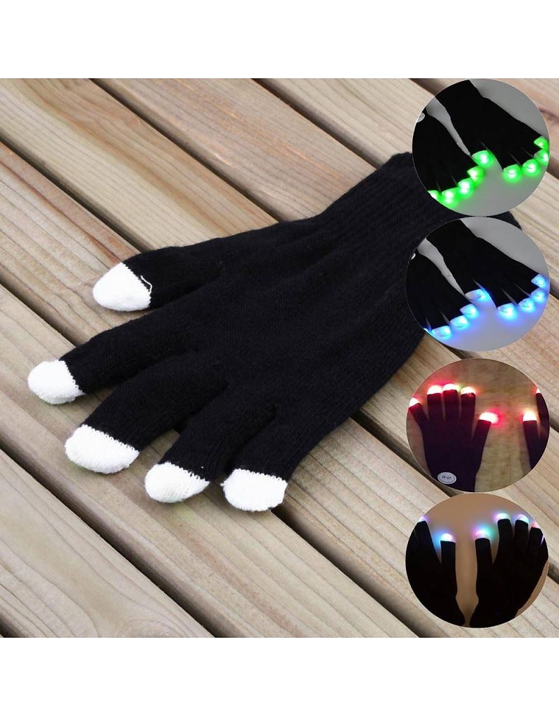 Handschoenen met LED lichtgevende vingertoppen